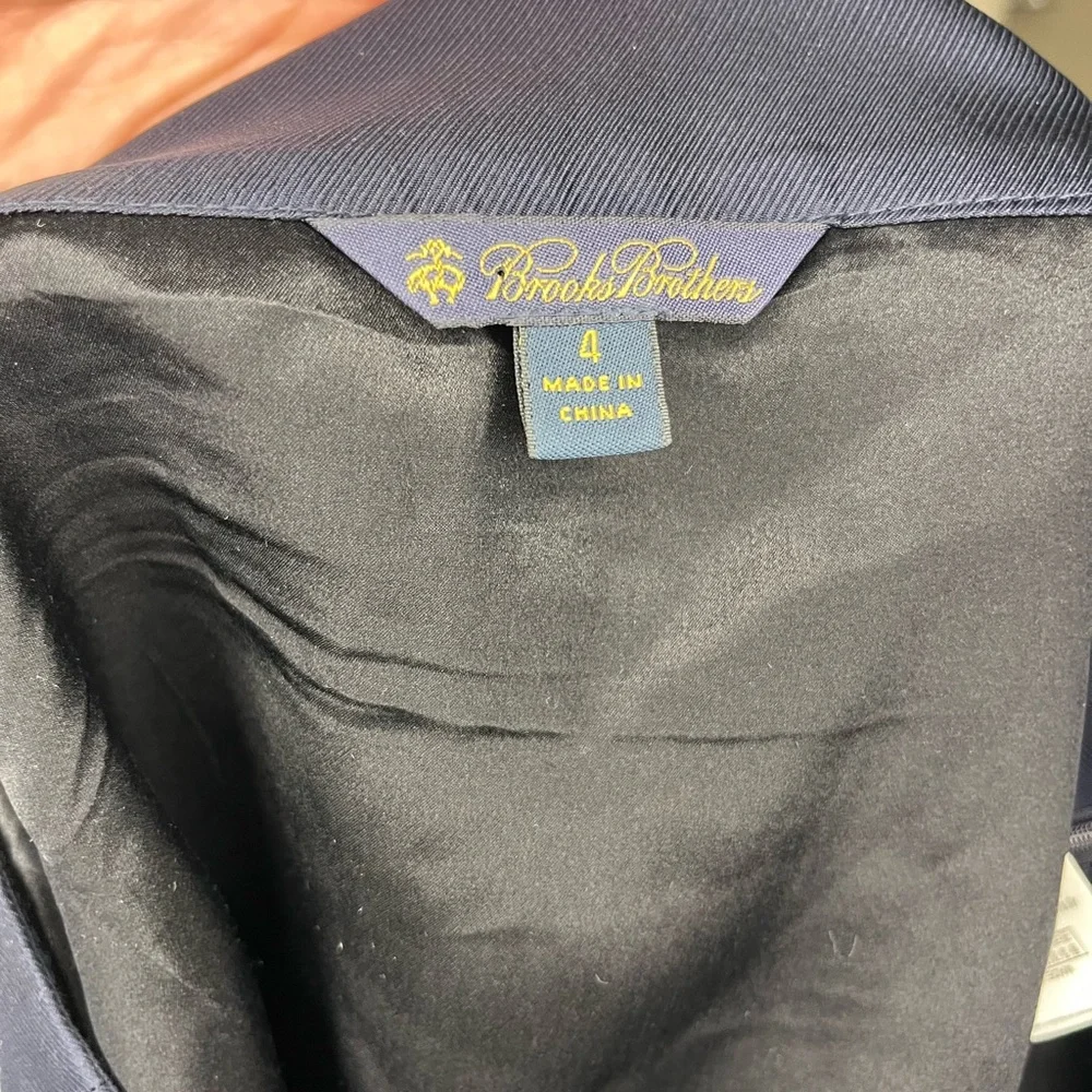 Brooks Brothers Silk Navy and Red Paisley Print Skirt Corpcore Office Luxury - Picture 9 of 9